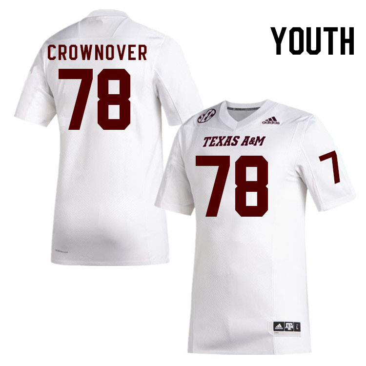 Youth #78 Dametrious Crownover Texas A&M Aggies College Football Jerseys Stitched Sale-White